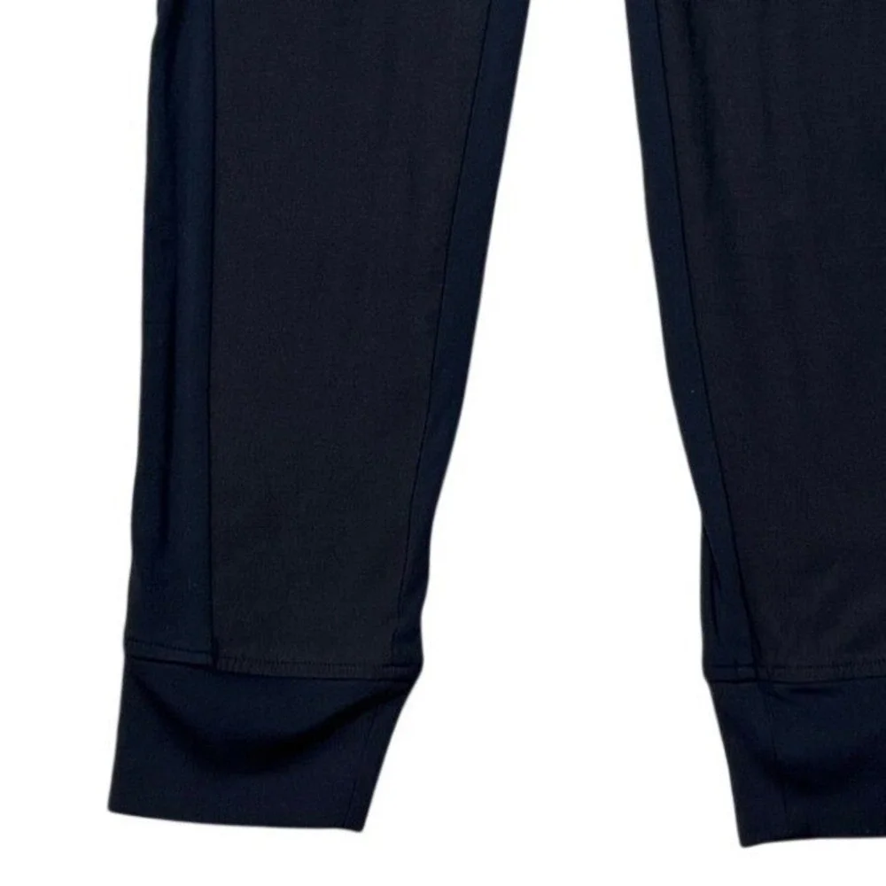 Athleta‎ Jogger Pants Women 8 31x31 Black Zipper Pocket Drawstring Tapered Leg